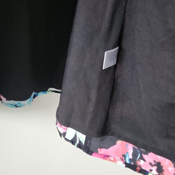 YUMI KIM | 100%  silk Soho mixer faux dress floral black pink sz S - Picture 6 of 7